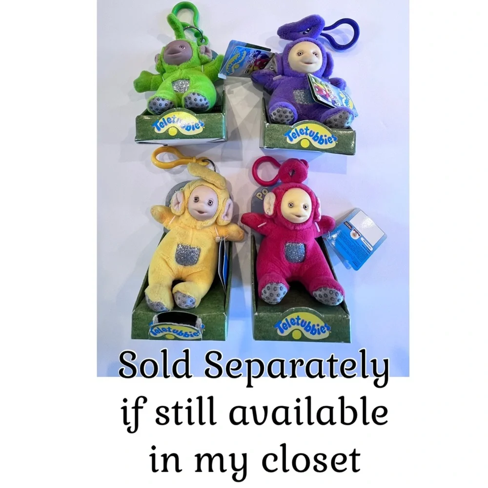 Dipsy Green Teletubbies Clip-on Vintage Collectible in original packaging & tags